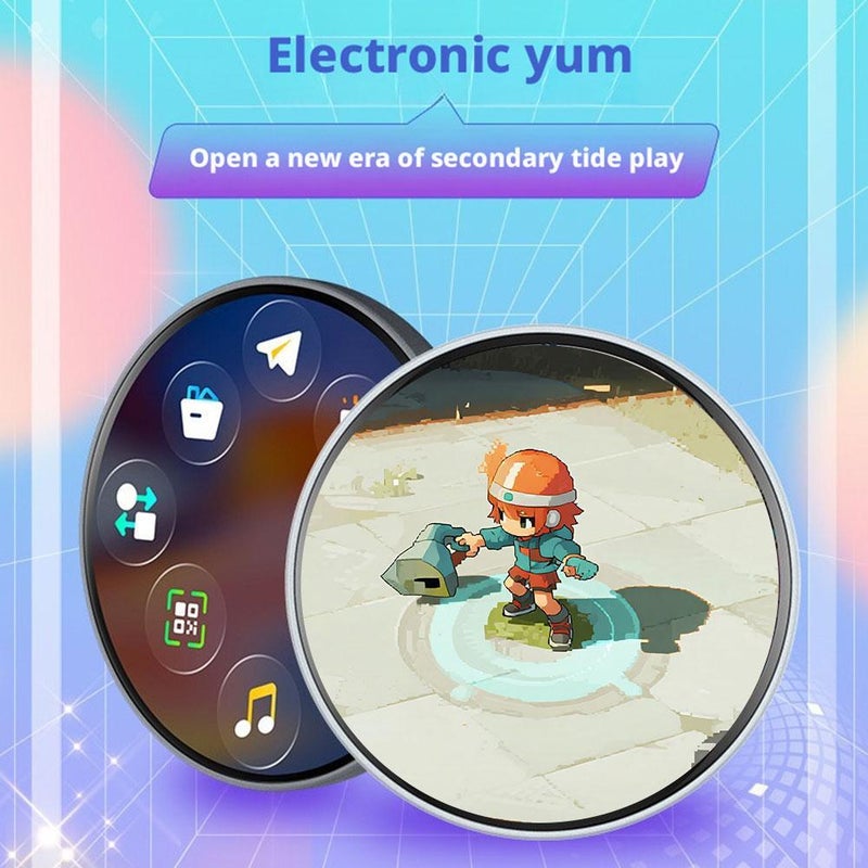 Digital displayed Pixel Badge Pin, 2025New HD display Badge Magnetic Cute Pin, Magnetic Badges Button with Videos/Photos Display for Backpackbags Hats Coats (White 1pcs) - Image 3